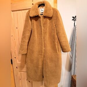 Stand Studio Camel Long Teddy Jacket